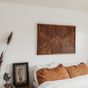 Malocchio - 再生木材ウォールアート - 木製ウォールアート - 木製アートワーク - 木製ウォールアートハンギング - モダンウッドアート - ボヘミアンウッドアート - ウォールデコレーション