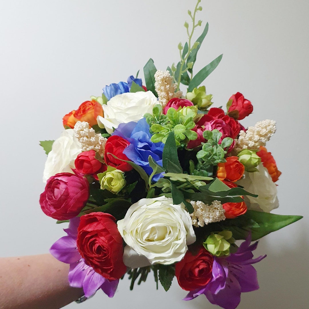 Spring Summer Bridal Bouquet. Beautiful Mixed Flowerwedding Posy. - Etsy