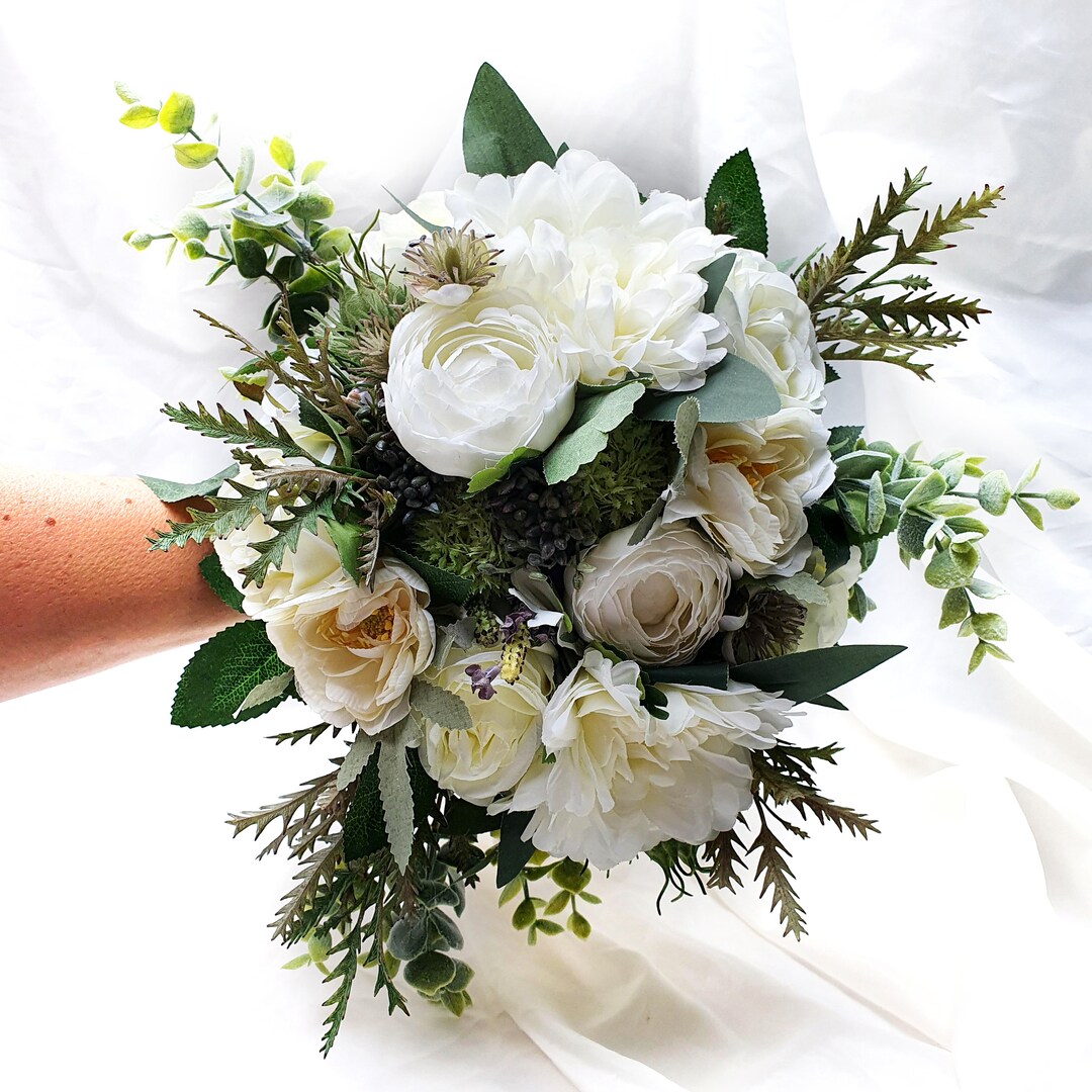 Bridal Bouquet White Wildflower. Wedding Flowers Etsy
