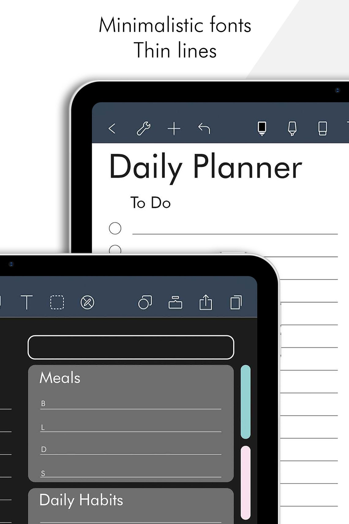 Digital daily planner for ipad digital template for etsy