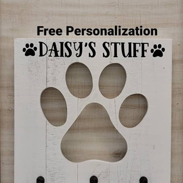 Dog Leash Organizer, Dog Stuff Organizer, Dog Gear Organizer, Dog Wall Decor, Farmhouse Dogs, Dog Gift
