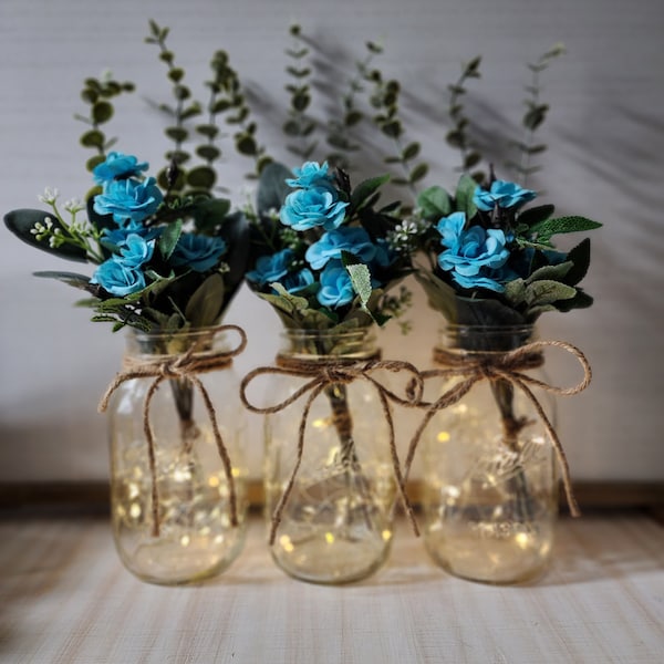 Turquoise Mason Jar Etsy