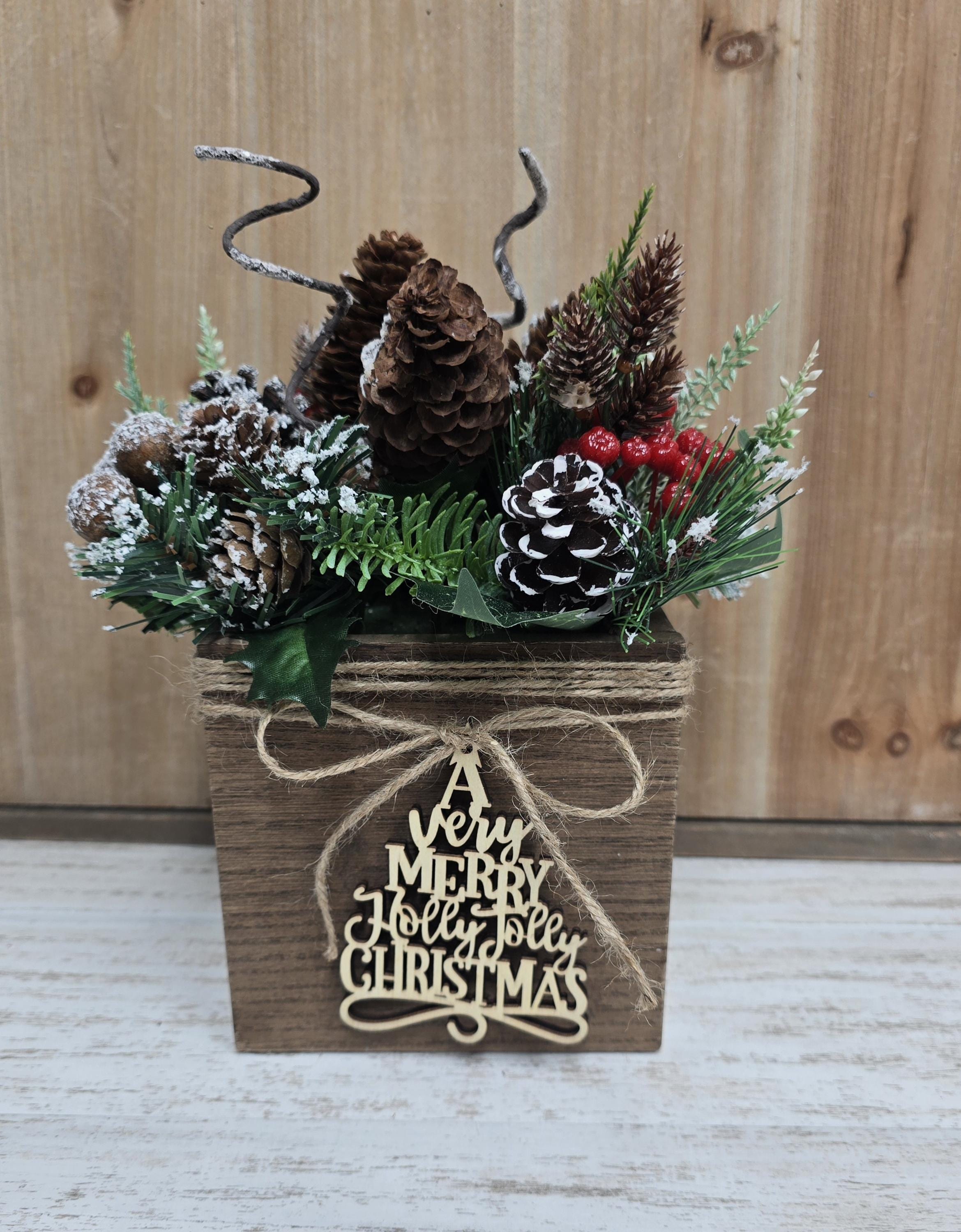 Panneau « Merry Christmas » en bois avec Père Noël, bonhomme de neige Panneau « Merry Christmas » en bois avec Père Noël, bonhomme de neige