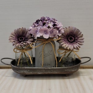 Table Centerpiece, Farmhouse Centerpiece, Farmhouse Decor, Farmhouse Table Decor, Kitchen Island Centerpiece, Lavender Fields