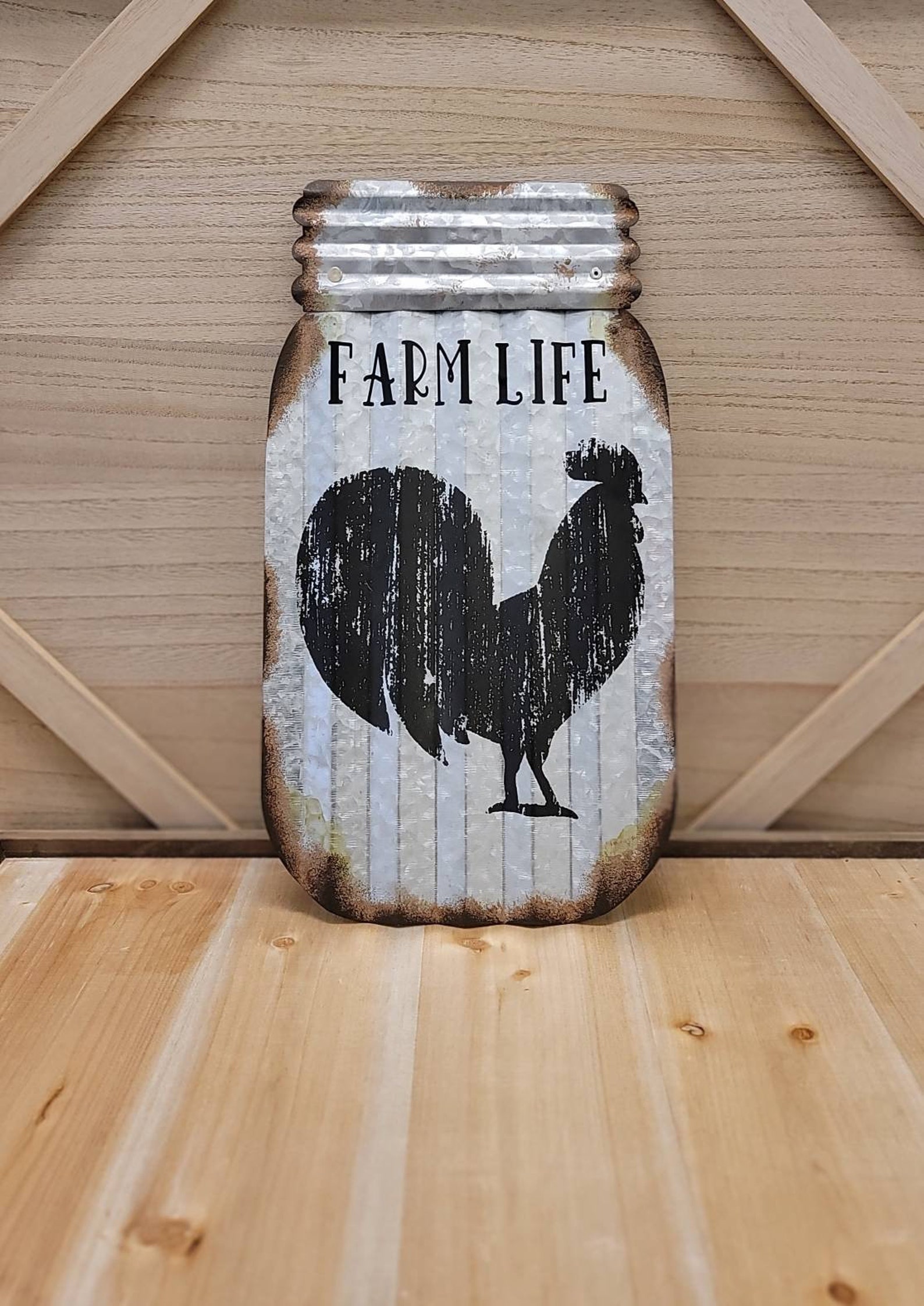 Chicken Wall Sign Metal Chicken Sign Farmhouse Decor Wall Etsy