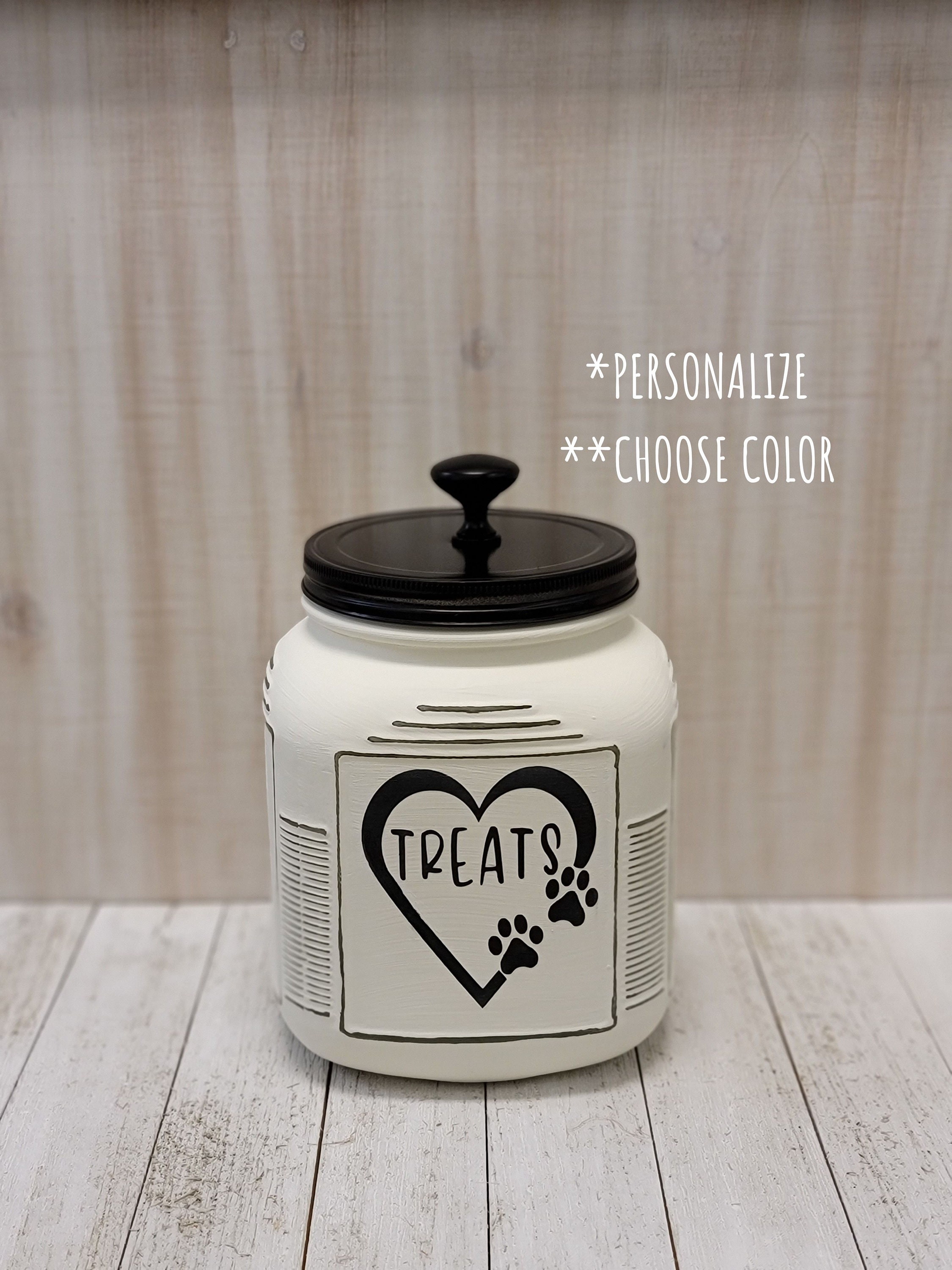 Dog Treat Jar Dog Food Jar Pet Treat Jar Farmhouse Decor Etsy