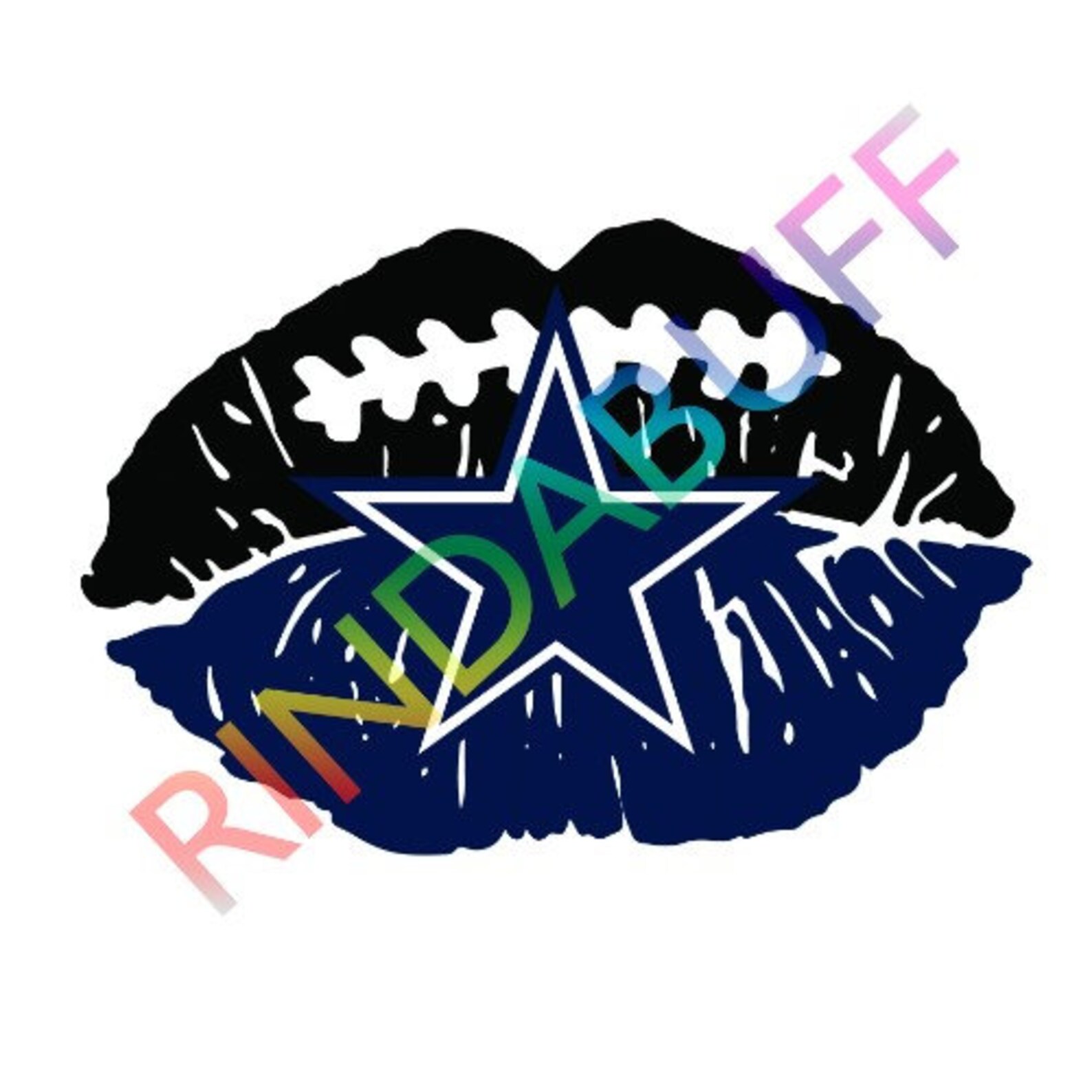 Dallas Cowboys Lips Svg
