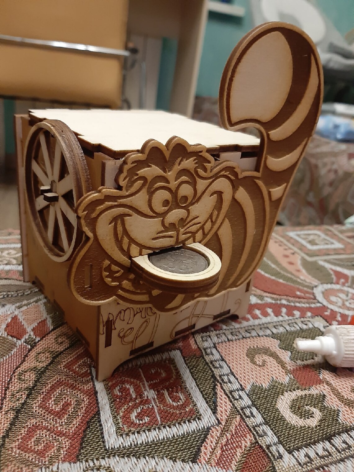 Wooden Mechanical Piggy Bank cnc filefile cnclaser Etsy