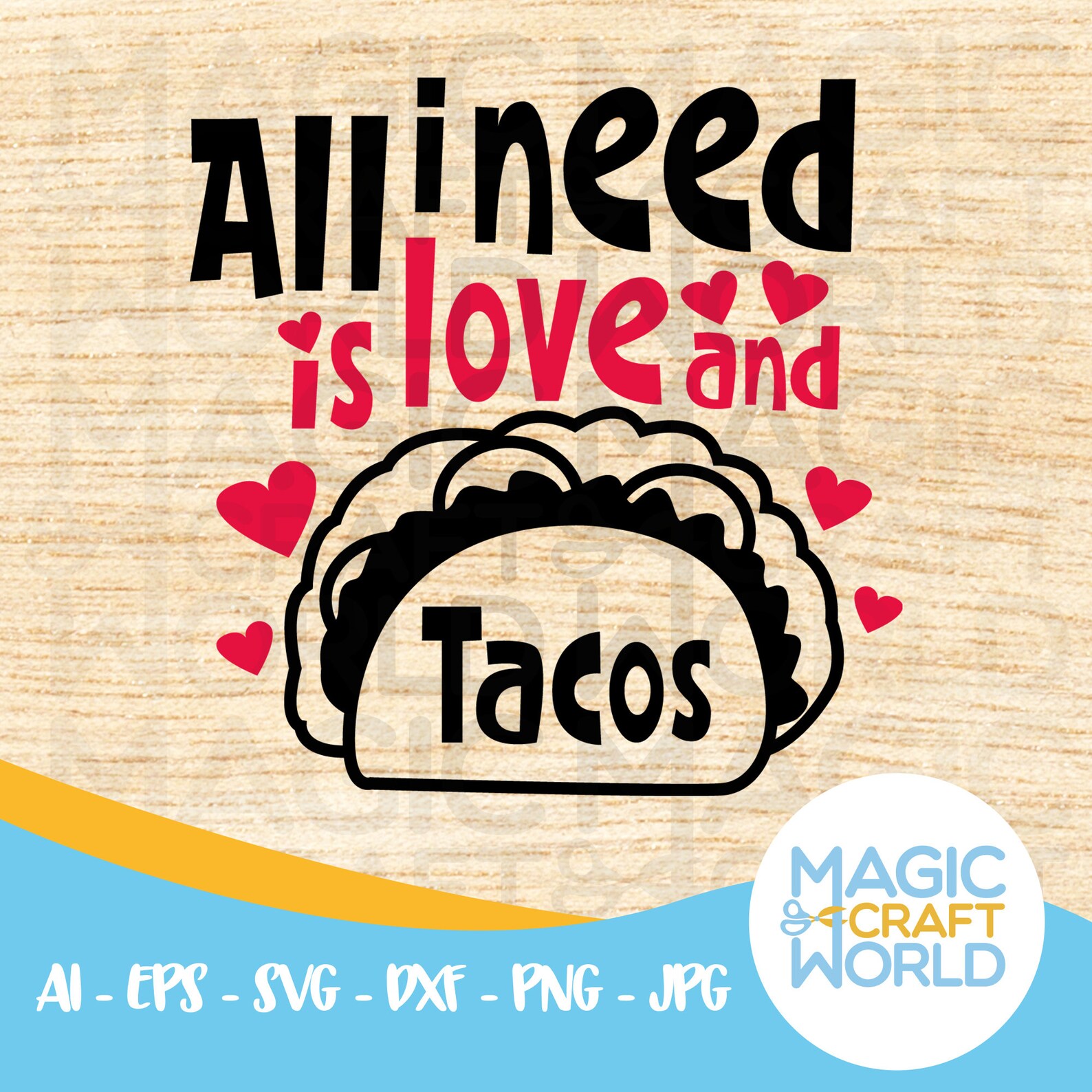 All you need is love and Tacos Svg Love and Tacos SVG Shirt Etsy España