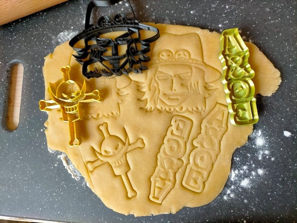 One Piece Ace Sylboles Cookie Cutter