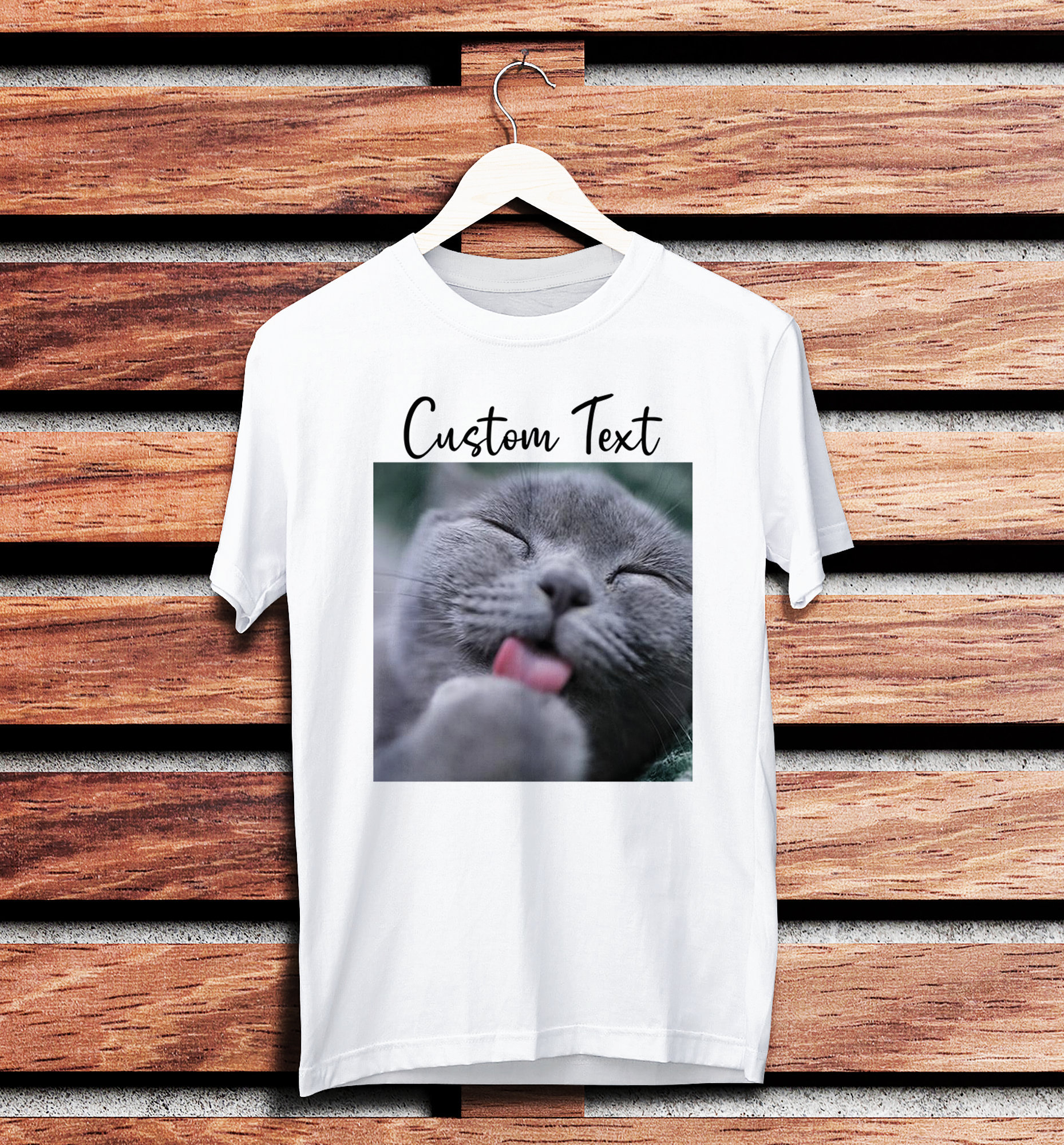 CUSTOM TSHIRT With Your PET Picture on It Custom Text and Etsy