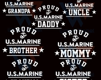 Marine Family Svg | Etsy