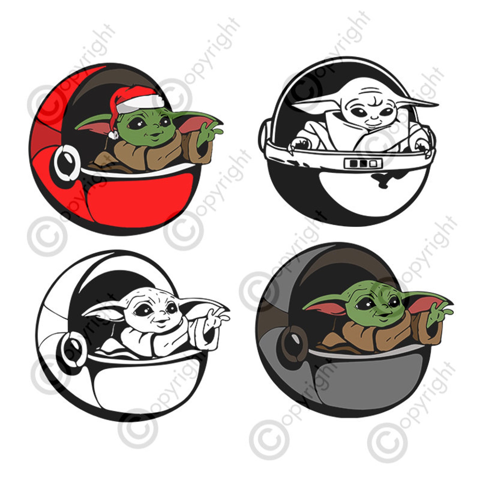Download Baby Yoda Mandalorian Star Wars SVG Files For Silhouette | Etsy