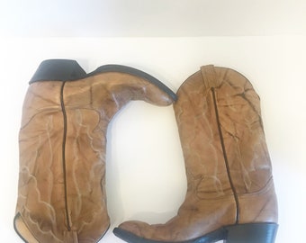 Vintage Black Label Tony Lama Cowboy Boots