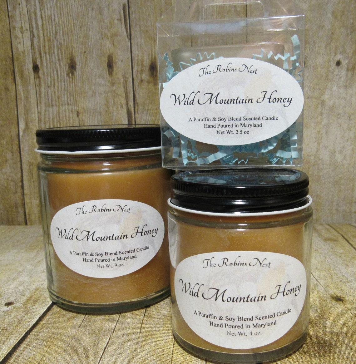Wild Mountain Honey Scented Candle Cotton Wick Homemade Etsy