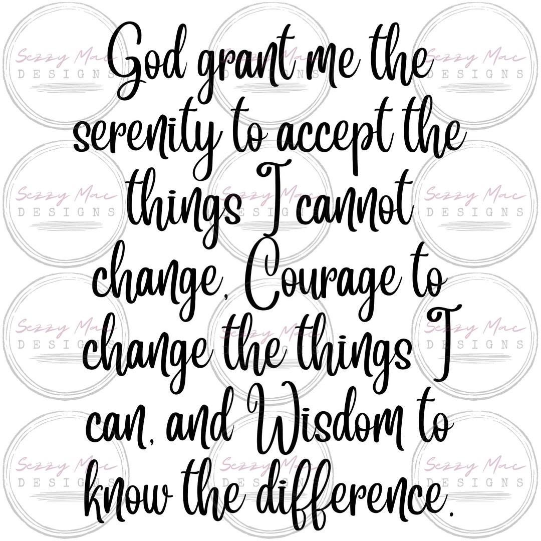 Jesus Christian Religious Prayer Serenity Prayer Digital Etsy