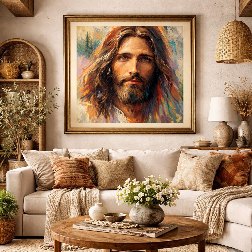 Jesus Wall Art PNG, Christian Printable Wall Art, Religious Digital ...