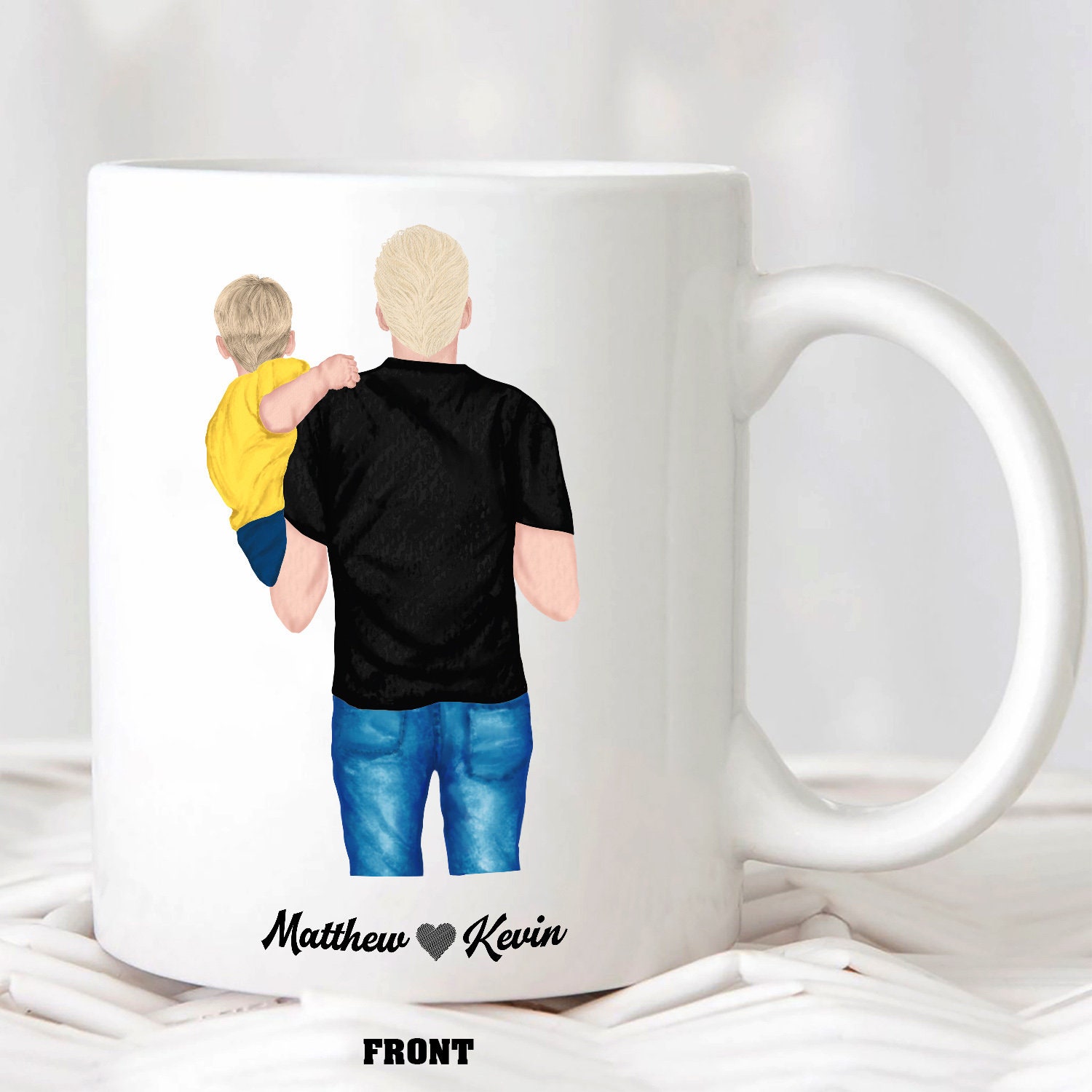 Father And Children Mug And Tea Cup Father's Day Gift Etsy