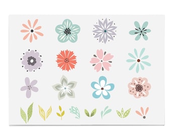 20 x Rosen, Blume Bundle, Blume Clipart, blühende Blumen Clipart, Blumen Clipart, Blume geschnitten Datei, Rose geschnitten Datei Sofort-Download