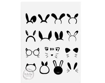 15 Easter Bunny Ears Svg, Easter Cut files, Easter Bunny Png, Rabbit Ears Svg, Bunny Ears Cut Files, Instant Download