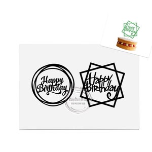 2 X CB5 Happy Birthday Cake Topper Svg, Happy Birthday Svg, Topper Cut File, Cake Topper Laser Cut, Happy Birthday Clipart, Instant Download