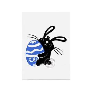 CB7 Easter Bunny Holding A Giant Egg, Easter Bunny Svg, Easter Shirt Svg, Bunny Cut File, Happy Easter Svg, Cut File, Instant Download
