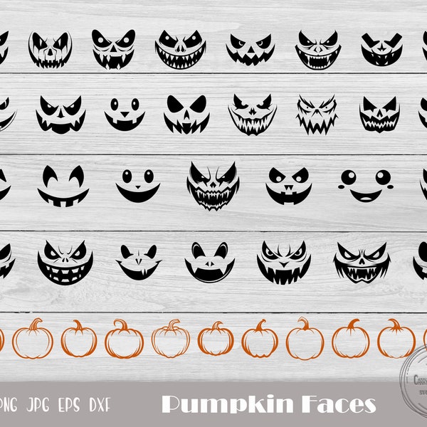 41 Pumpkin Face Svg, Funny Halloween Svg, Scary Pumpkin Face, Spooky Svg, Scary Pumpkin Svg, Pumpkin Clipart, Pumpkin Svg, Instant Download