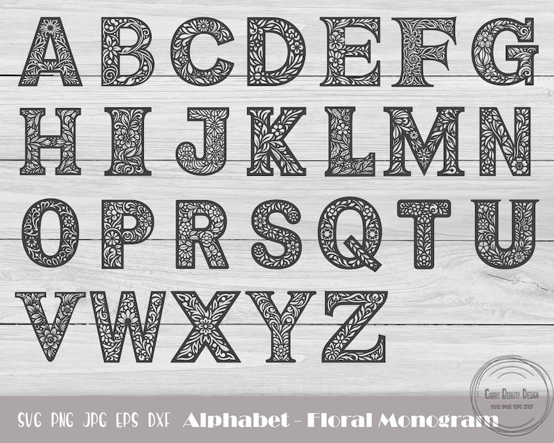 Flourish Letters Svg, Monogram Alphabet, Monogram Fonts, Fancy Alphabet ...