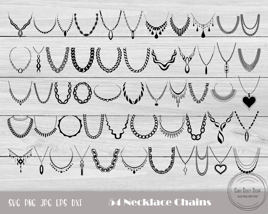 Chain Svg Bundle, Necklace Svg, Chain Necklace Svg, Metal Chain Svg ...