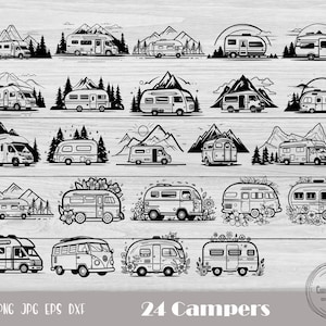 24 Camping Svg Bundle, Summer Svg, Camping Png, Outdoor Svg, Adventure Svg, Camp Life, Camper Svg, Hiking Svg, Mountain, Instant Download