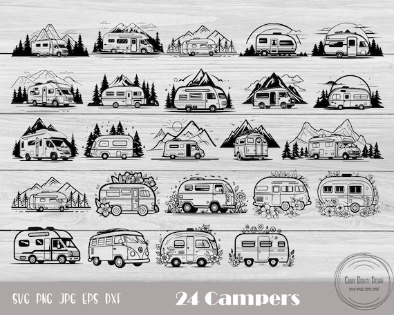 24 Camping Svg Bundle, Summer Svg, Camping Png, Outdoor Svg, Adventure Svg, Camp Life, Camper Svg, Hiking Svg, Mountain, Instant Download