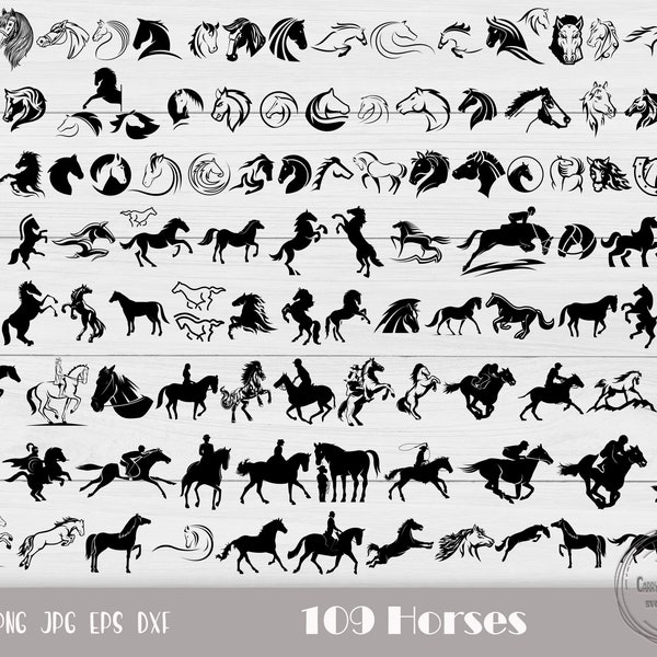 Horse Clipart, Horse Png, Running Horses Svg, Horse Love Svg, Horse Svg, Horse Head Svg, Instant Download