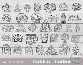 34 Montañas Svg, Archivo de corte de montaña, Explorar svg, Imágenes prediseñadas de montaña, Svg al aire libre, Paisaje svg, Archivo de corte de montaña, Descarga instantánea