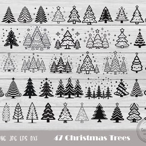 47 Christmas Tree Svg, Xmas Svg, Christmas Tree Png, Merry Christmas Svg, Christmas Tree Dxf, Christmas Clipart, Instant Download