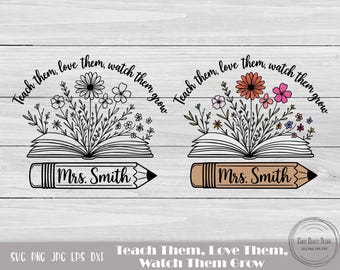 Custom Name Svg, Custom Teacher Svg, Custom Name Png, Teacher Name Png, Appericiation Gift, Custom Teacher Name, Custom Teacher Png