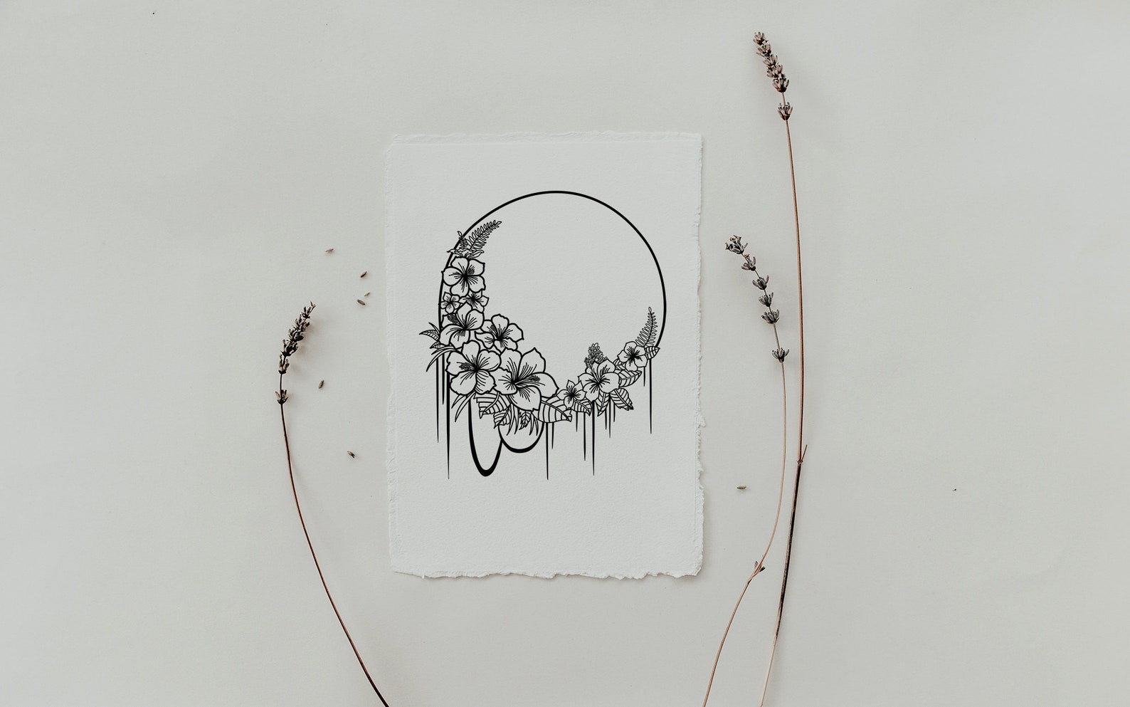 Hand Drawn Wreath Wreath Svg Floral Border Svg Wreath Cut - Etsy