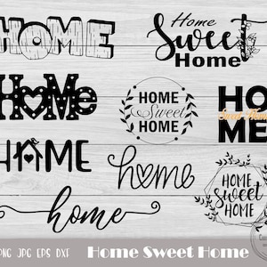 9 Home Sweet Home Svg, Farmhouse Svg, Welcome Home Svg, Porch Sign Svg, Farmhouse Sign Svg, Welcome Mat Svg, Home Decor, Instant Download