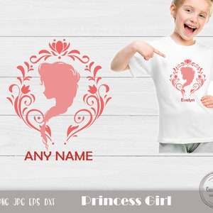 Archivo de corte princesa, imágenes prediseñadas de princesa, princesa svg, reina de cumpleaños svg, camisa princesa svg, niña pequeña svg, descarga instantánea
