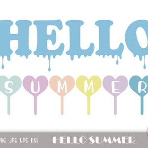 Hello Summer Svg, Summer Time Svg, Summer Svg, Hello Summer Sign, Summer Sign Svg, Instant Download