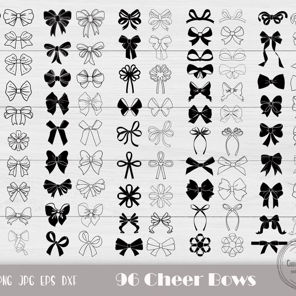 Bow Svg, Bow Tie Svg, Cheer Bow Svg, Hair Bow Svg, Big Bow Svg, Cheer Bow Png, Cheer Bow Clipart, Minnie Bow Svg, Instant Download