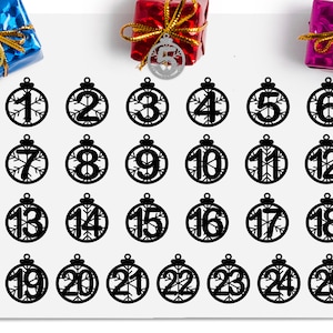 Christmas Countdown, Days Until Christmas, Advent Calendar Svg, Christmas Decoration, Christmas Svg, Christmas Cut File, Instant Download
