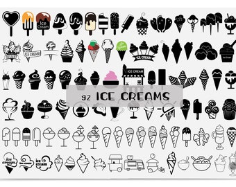 Ice Cream Svg, Summer Svg, Dessert Svg, Ice Cream Party, Ice Cream Vector, Ice Cream Clipart, Ice Cream Cone Svg, Instant Download