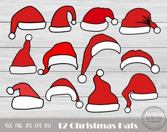Kerstman hoed Svg, kerstmuts Svg, kerst gesneden bestand, kerstmuts png, kerstmuts gesneden bestand, Merry Christmas, winter hoed Svg, Instant Download