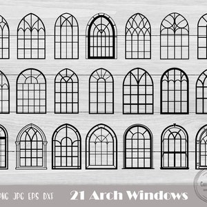 Window Frame Svg, Arch Window Svg, Arch Svg, Arch Sign, Gothic Window Svg, Window Svg, Arched Window Svg, Window Cut File, Instant Download