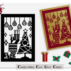 Escenas navideñas Svg, Tarjetas navideñas láser, Tarjeta de natividad Svg, Corte de papel navideño, Plantilla de tarjeta Svg, Plantilla de corte láser, Descarga instantánea.