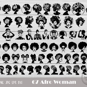 Afro Queen Svg, Afro Woman Svg, Afro Girl Svg, Black Girl Magic Svg, Black Beauty Svg, Afro Woman Cut Files, Afro Svg, Instant Download