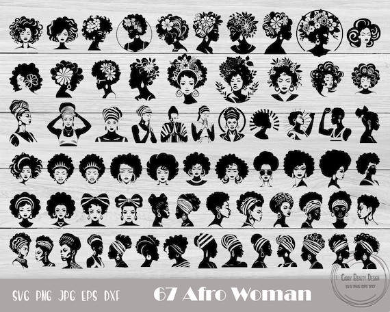 Afro Queen Svg, Afro Woman Svg, Afro Girl Svg, Black Girl Magic Svg, Black Beauty Svg, Afro Woman Cut Files, Afro Svg, Instant Download