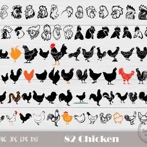 Chicken Svg, Rooster Svg, Chicken Cut File, Chicken Lover, Rooster Cut File, Farm Life Svg, Animal Svg, Instant Download
