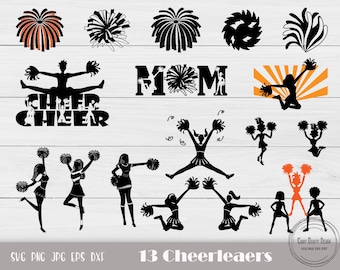 Cheerleader Svg, Cheer Svg Bundle, Cheer Mom Svg, Cheer Cut File, Cheerleading Svg, Cheerleader Cut File, Instant Download