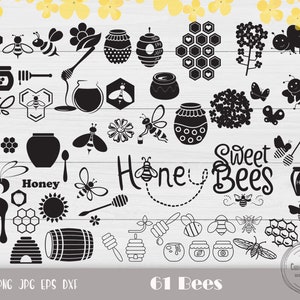Bee Svg, Flower Svg, Bumble Bee Svg, Honey Svg, Bee Clipart, Baby Bee Svg, Butterfly Svg, Bee Cut, Bee Happy Svg, Instant Download